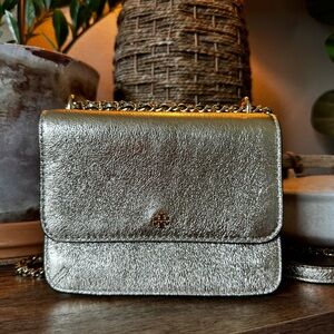 Tory Burch Crinkle Metallic Mini Shoulder Bag (EUCWT)